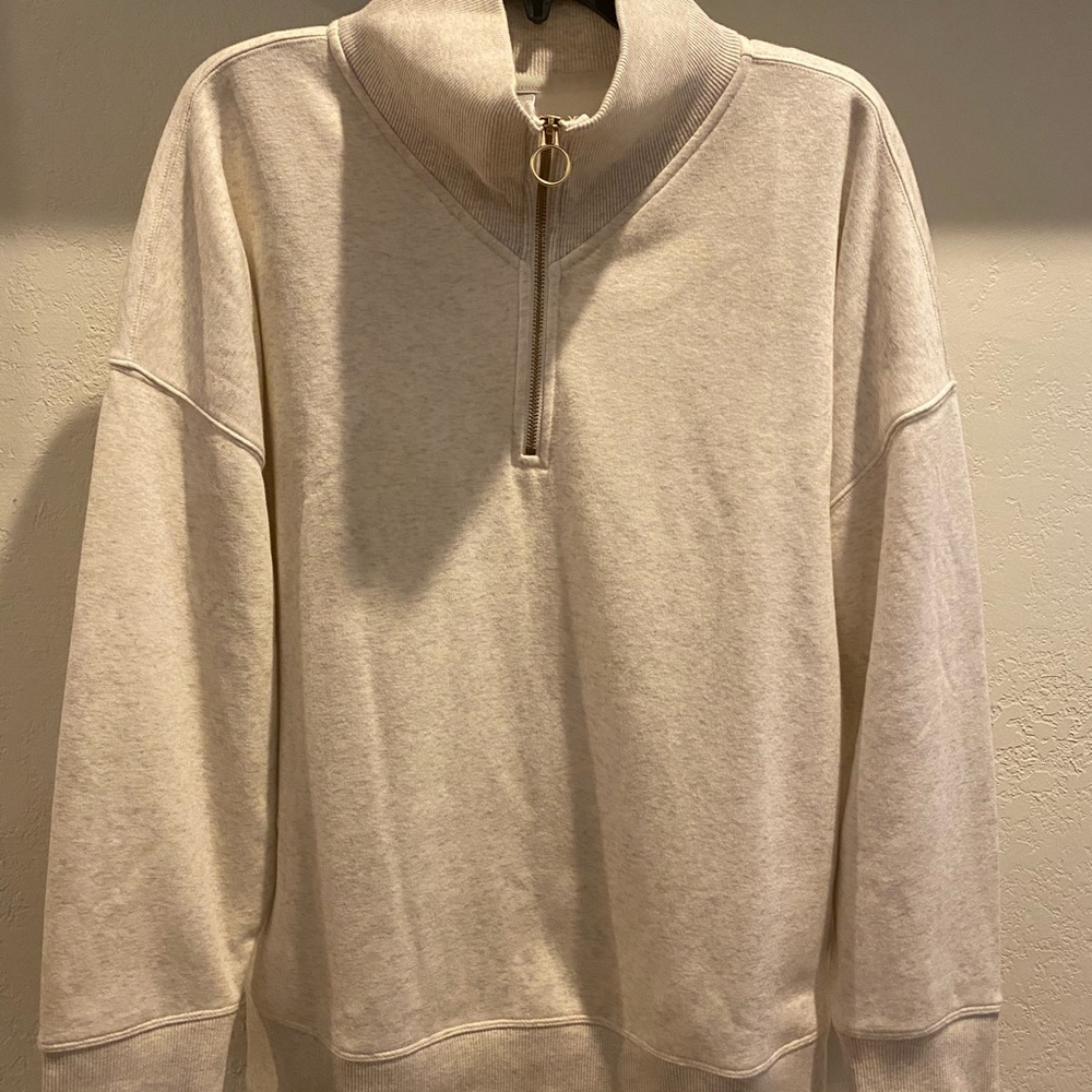Athleta zip-up sweater, large tall